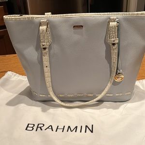 Brahmin Contrast Double Strap Tote